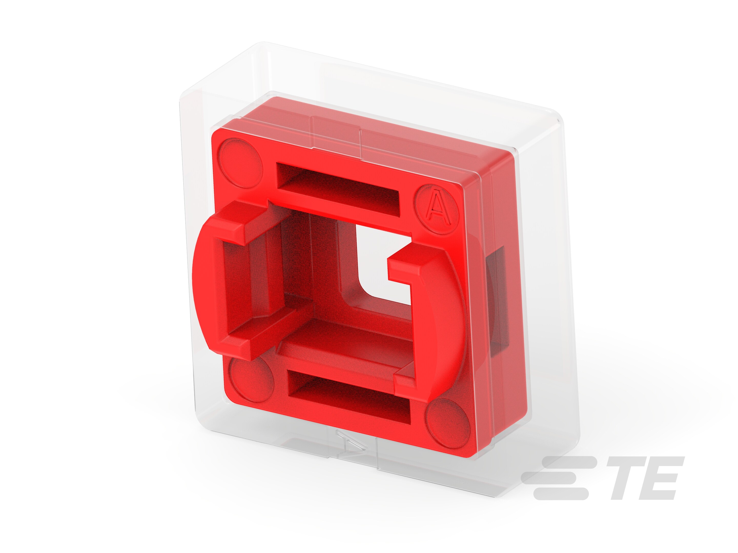 CAP, SQ, ILLUMINATED TACT SWITCH, RED-2311403-3