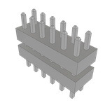 Samtec-TW-06-11-TM-D-200-100 Connector Headers and PCB Receptacles Conn Board Stacker HDR 12 POS 2mm Solder ST Top Entry Thru-Hole Bulk