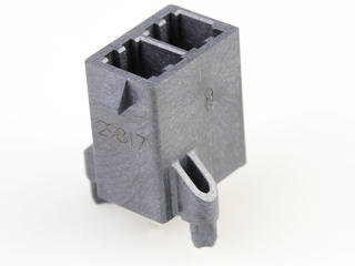 1720650002 - Mega-Fit Vertical Header, Through Hole, 5.70mm Pitch, Dual Row, 2 Circuits, 0.38µm Gold (Au) Plating, Glow-Wire Capable, Black