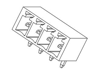 395126003 - 3.81mm Pitch Eurostyle Right-Angle PCB Header, Green Housing, 3 Circuits