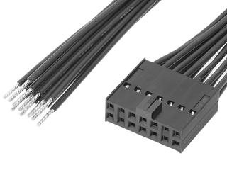 2196591142 - C-Grid III Female-to-Pigtail Off-the-Shelf (OTS) Cable Assembly, Dual Row, 150.00mm Length, Tin (Sn) Plating, 14 Circuits, Black