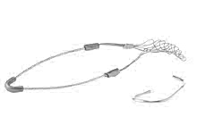 1300940532 - Support Grips for Fiber Optics, Closed Mesh, Single Eye, Bale Length 4", Cable Diameter 9.40-12.19mm (.370-.480"), Approximate Break Strength 136.08kg (300 lbs) 1300940532 - Support Grips for Fiber Optics, Closed Mesh, Single Eye, Bale Length 4", Cable Diameter 9.40-12.19mm (.370-.480"), Approximate Break Strength 136.08kg (300 lbs)