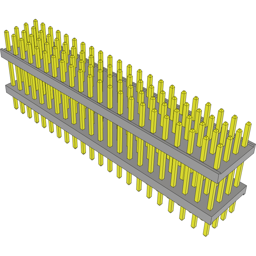 Samtec-TW-22-10-L-Q-340-140 Connector Headers and PCB Receptacles Conn Board Stacker HDR 88 POS 2mm Solder ST Top Entry Thru-Hole Bulk