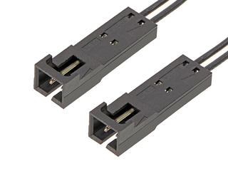 2162721020 - SL Male-to-SL Male Off-the-Shelf (OTS) Cable Assembly, Positive Lock, Single Row, 50.00mm Length, Tin (Sn) Plating, 2 Circuits, Black