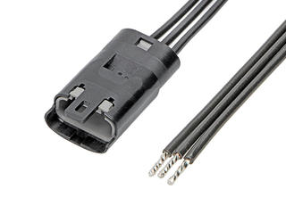 2153131032 - Mizu-P25 Male-to-Pigtail Off-the-Shelf (OTS) Cable Assembly, 2.50mm Pitch, Waterproof, Single Row, 300.00mm Length, Tin (Sn) Plating, 3 Circuits, Black