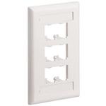 Panduit-CFPL6WHY Connector Accessories Mini-Com 6 Position Vertical Faceplate With Label