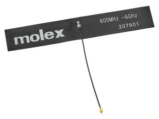 2079010250 - 600MHz-6GHz Monopole Low-profile Flexible Antenna, 250.00mm Cable Length, Compatible with U.FL / I-PEX MHF Connectors