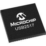 Microchip Technology-USB2517-JZX USB Interface ICs Low Speed/Full Speed/High Speed 7 Port Hub Controller USB 2.0 1.8V/3.3V Tray 64-Pin QFN EP