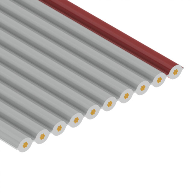 10 strand ribbon-gray with red