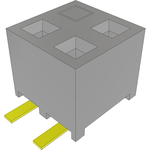 Samtec-SMM-102-02-F-D-04 Connector Headers and PCB Receptacles Conn Socket Strip SKT 4 POS 2mm Solder ST Top Entry SMD TIGER EYE™ Layer