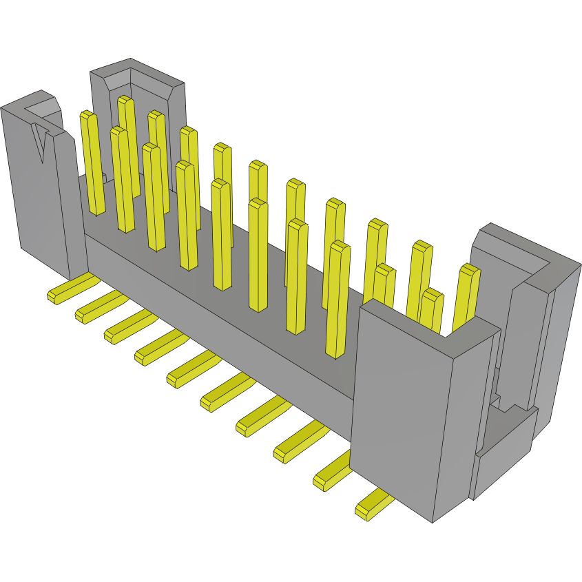 Samtec-TSSH-110-01-L-DV-A Connector Headers and PCB Receptacles Conn Shrouded Header (3 Sides) HDR 20 POS 2.54mm Solder ST SMD Tube
