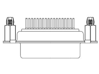1731130093 - FCT High-Density D-Sub Connector, Female, Straight, PCB Through Hole, Gold Plating, 6.60mm Snap-in Bolt, 44 Circuits