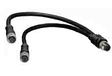 1200688096 - Micro-Change (M12) In-Line Splitter, 4 Pole, 1 x 4-Pole Male (Straight) to 2 x 3-Pole Female (Straight), 18 AWG TPE Cable, 4.0m Length 1200688096 - Micro-Change (M12) In-Line Splitter, 4 Pole, 1 x 4-Pole Male (Straight) to 2 x 3-Pole Female (Straight), 18 AWG TPE Cable, 4.0m Length