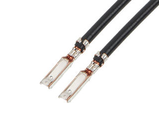 2178401123 - Pre-Crimped Lead Mizu-P25 Female-to-Mizu-P25 Female, Tin (Sn) Plating, 225.00mm Length, 20 AWG, Black