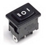 TE Connectivity-PRASA1-16F-BB0CW Switch Rocker Switch Rocker ON OFF SPST Quick Connect Curved Rocker 16A 250VAC 372.85VA >100000Cycles Tray