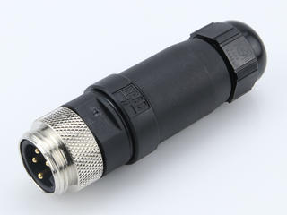 1300170058 - Mini-Change Field Attachable, Male Connector, 4 Pole, Cable Range: 5.08-12.19mm Outside Diameter with External Threads 1300170058 - Mini-Change Field Attachable, Male Connector, 4 Pole, Cable Range: 5.08-12.19mm Outside Diameter with External Threads