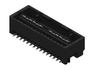 2011970181 - Spot-On Wire-to-Board Header with Nail, 2.00mm Pitch, Dual Row, Vertical, 18 Circuits, with Potting Capability, Matte Tin (Sn) Plating, Black