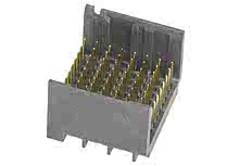 1705251807 - Impact 85 Ohm Plus 3 Pair Vertical Backplane Header, Unguided, Open Endwalls, 8 Columns, 72 Circuits, Pin Length 4.90mm, Plated Through Hole  Dimension 0.39mm, Lead Free