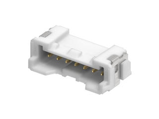 5055780720 - 2.00mm Pitch, Micro-Lock Plus PCB Header, Single Row, Right-Angle, Surface Mount, 0.38µm Gold Plating, Positive Lock, 7 Circuits, Low-Halogen, Natural (White)