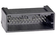 348258201 - Mini50 Unsealed Vertical Header, Dual Row, 20 Circuit, Polarization Option B, Gray, Tape and Reel