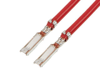 2178402121 - Pre-Crimped Lead Mizu-P25 Female-to-Mizu-P25 Female, Tin (Sn) Plating, 75.00mm Length, 20 AWG, Red