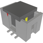 Samtec-HTST-103-01-F-DV-P-TR Connector Headers and PCB Receptacles Conn Shrouded Header (4 Sides) HDR 6 POS 2.54mm Solder ST Top Entry SMD T/R