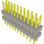 Samtec-TW-11-03-G-D-215-130 Connector Headers and PCB Receptacles Conn Board Stacker HDR 22 POS 2mm Solder ST Top Entry Thru-Hole Bulk