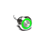 Bulgin Limited-MC25LCSRG Switch Push Button Switch Push Button ON OFF DPDT Flush Round Button 0.5A 24VDC Latching Panel Mount Wire Lead Bulk