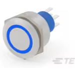 TE Connectivity-AV2520E712Q04 Switch Push Button AV25 DPM 3A Moving Ring Blue 12V
