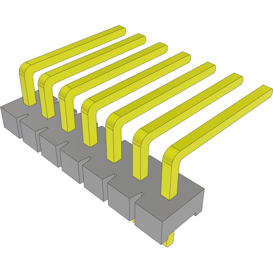 Samtec-FWJ-07-04-T-S-RA Connector Headers and PCB Receptacles Conn Unshrouded Header HDR 7 POS 3.96mm Solder RA Side Entry Thru-Hole Bulk