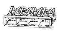 CAGEASSY,W/LIGHTS,PRESSFIT,1X4,zSFP+-2198721-1 CAGEASSY,W/LIGHTS,PRESSFIT,1X4,zSFP+-2198721-1