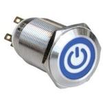 Bulgin Limited-MPI005DTELAWH12 Switch Push Button Stainless Steel Low Profile Vandal Resistant