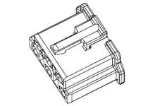 15040802 - Flat Blade Appliance Temperature Switch Crimp Housing, 6 Circuit