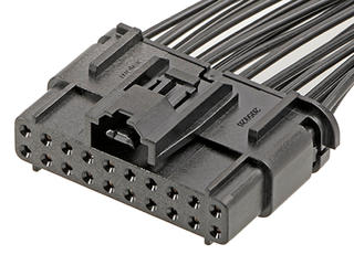 2059260070 - MultiCat Mid-Power Receptacle Housing, 20 Circuits, Key A, Black, without CPA