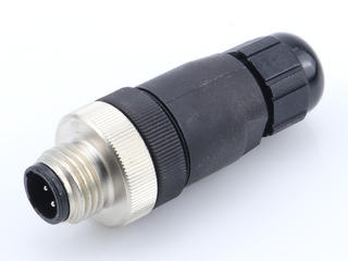 1200750017 - Micro-Change (M12) Dual Keyway with PG7 Cable Fitting, Straight Male, 3 Poles, Cable Diameter 3.30-6.60mm
