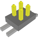 Samtec-FTS-102-03-L-DV-TR Connector Headers and PCB Receptacles Conn Unshrouded Header HDR 4 POS 1.27mm Solder ST Top Entry SMD T/R