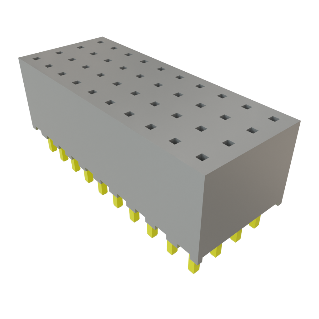Samtec-SQT-110-01-S-Q Connector Headers and PCB Receptacles Conn Socket Strip SKT 40 POS 2mm Solder ST Top Entry Thru-Hole Tiger Buy™ Tube