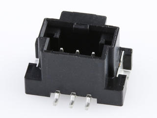 5600200321 - DuraClik Wire-to-Board Header, Single Row, Vertical, 3 Circuits, Tin (Sn) Plating, Black