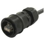 Amphenol-RJF54462M1 Connector Telephone and Telecom Conn RJ-45 PL 8 POS ST Cable Mount 8 Terminal 1 Port Cat 5e