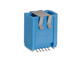 2069574083 - ConnTAK50 Header, Dual Row, Vertical, Surface Mount, 10 Circuits / 8 Circuits Usable, Key C, Blue