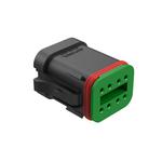 Amphenol-AT06-08SB-SS01 Connector Discrete Wire Housing Conn Housing PL 8 POS Crimp ST Cable Mount Black