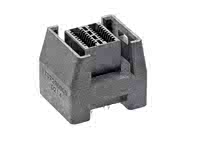 1707290005 - iPass+ zHD Vertical Single Piece Housing Assembly, Through Hole, 0.76µm Gold (Au) Plating