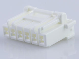 5046930600 - CP-3.3 Receptacle Housing, 3.30mm Pitch, Single Row, Polarized, Positive  Inertia Lock, 6 Circuits, Natural