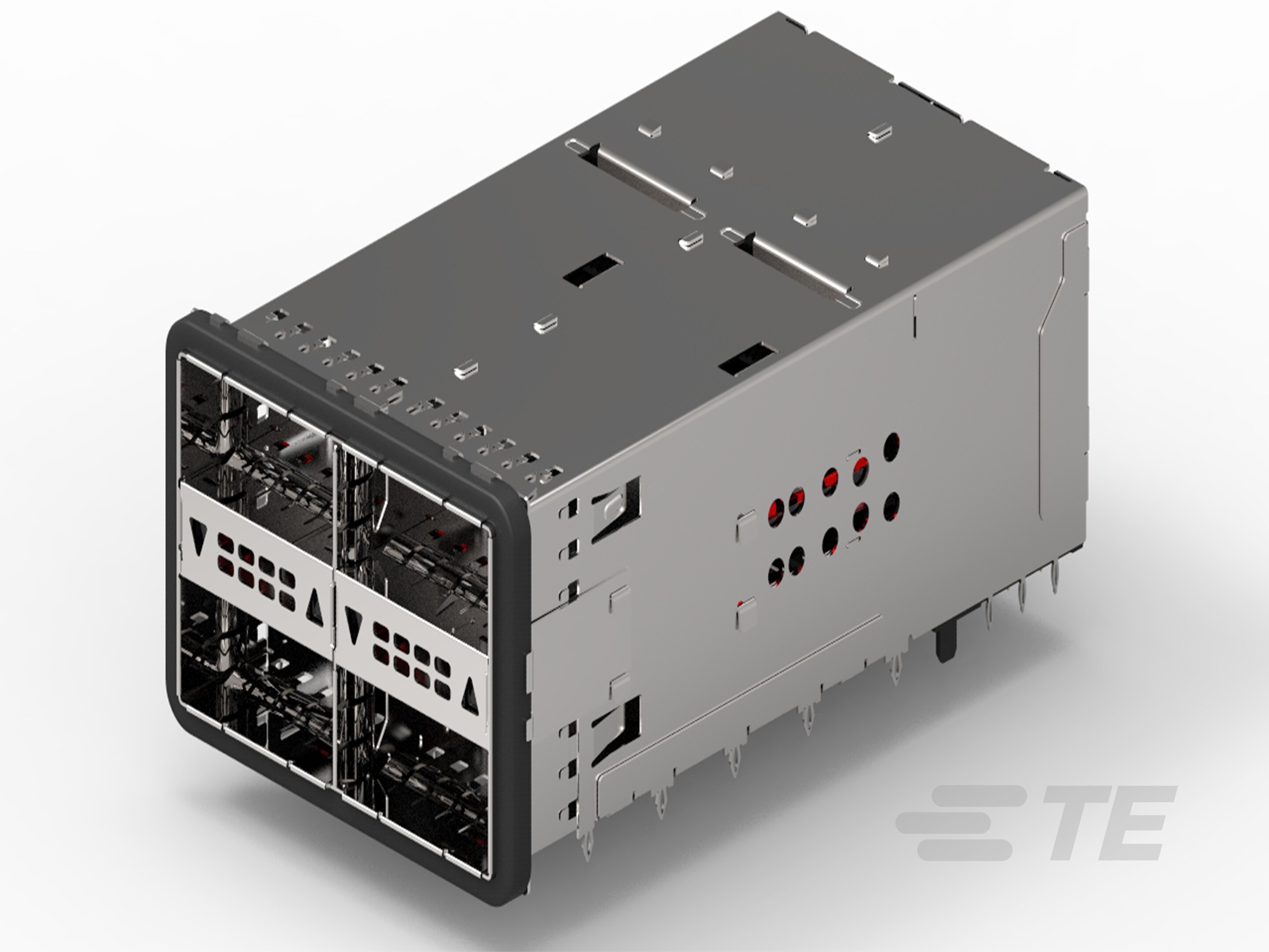 zQSFP+ STACKED RECEPTACLE ASSEMBLY 2X2-2214593-3 zQSFP+ STACKED RECEPTACLE ASSEMBLY 2X2-2214593-3