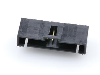 705530115 - 2.54mm Pitch SL Header, Low Profile, Single Row, Right Angle, 3.05mm Pocket, Shrouded, 11 Circuits, 0.76µm Gold (Au) Selective Plating, Tin (Sn) PC Tail Plating