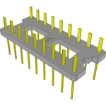 Samtec-APO-318-G-C Connector Socket Conn DIP Adapter HDR 18 POS 2.54mm ST Thru-Hole Bulk