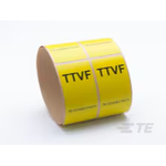 TE Connectivity-TTVF100YW-100 Labels Labels Flagging Label Polyvinyl Fluoride Yellow 25.4x30.48mm