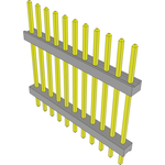 Samtec-TW-11-08-G-S-500-125 Connector Headers and PCB Receptacles Conn Board Stacker HDR 11 POS 2mm Solder ST Top Entry Thru-Hole Bulk