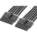 Molex-2164001063 Cable Assembly Other Cable Assembly UL 1015 0.6m 12AWG Mega Fit to Mega Fit 6 to 6 POS F-F Crimp-Crimp Mega-Fit Bag