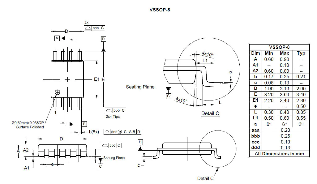 Package Image for VSSOP-8 Package Image for VSSOP-8
